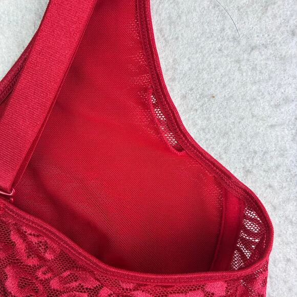 Ruby Ribbon Red Lace Bra NWOT - Picture 3 of 9